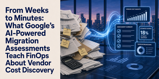 From Weeks to Minutes: What Google's AI-Powered Migration Assessments Teach FinOps About Vendor Cost Discovery